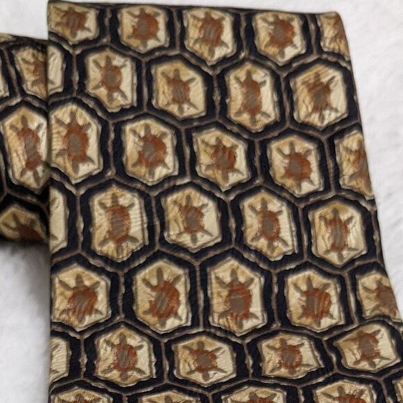 Vintage Men's 100% Silk Tie Abstract Print - By KASPER - Picture 12 of 15